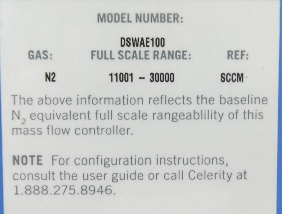 Refurbished Celerity DSWAE100 Mass Flow Controller MFC IN2 AMAT 3030-14054 OEM Refurbished
