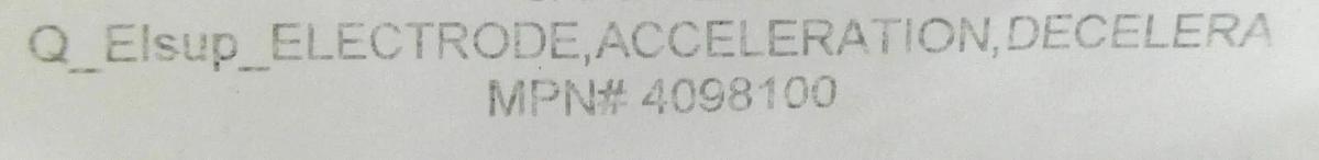 Used Varian Semiconductor VSEA 4098100 Electode Acceleration Deceleration Working