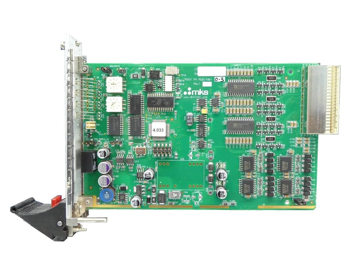 Used MKS Instruments AS01496-0-3 PCB Card CDN496R AMAT 0190-24283 Working