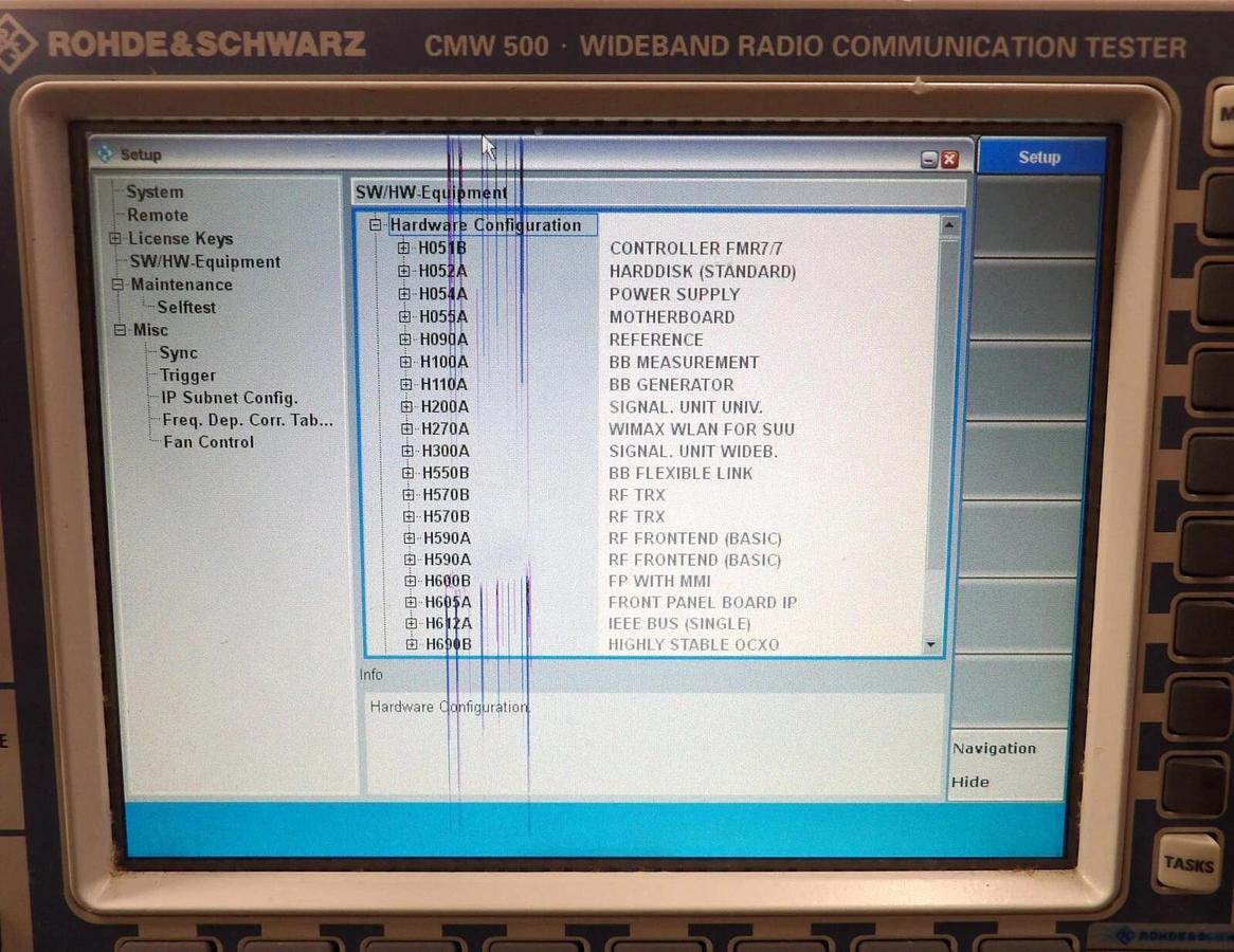 Used Rohde & Schwarz 1201.0002K50 Wideband Radio Tester CMW 500 Damaged Screen As-Is