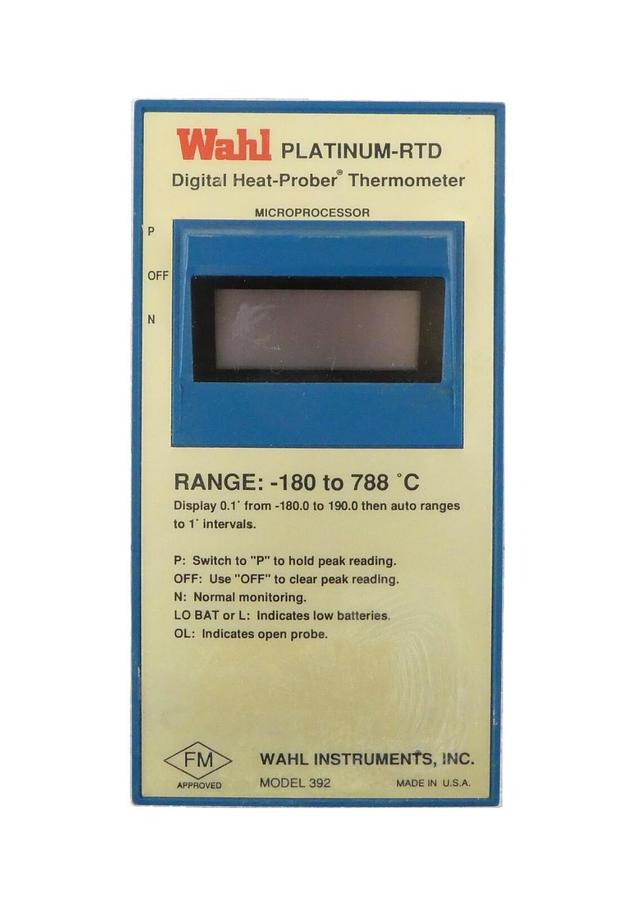 Used Wahl 392MX Platinum-RTD Digital Heat Prober Thermometer Model 392 Working Spare