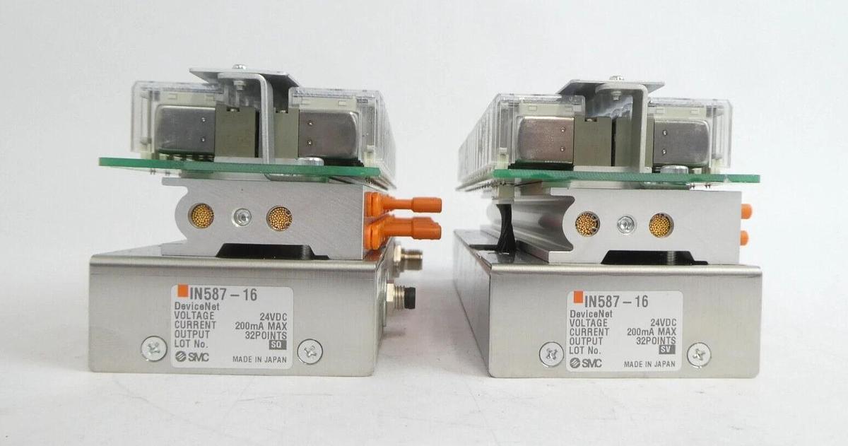 Used SMC IN587-16 16-Port Pneumatic Manifold Assembly Reseller Lot of 6 Working