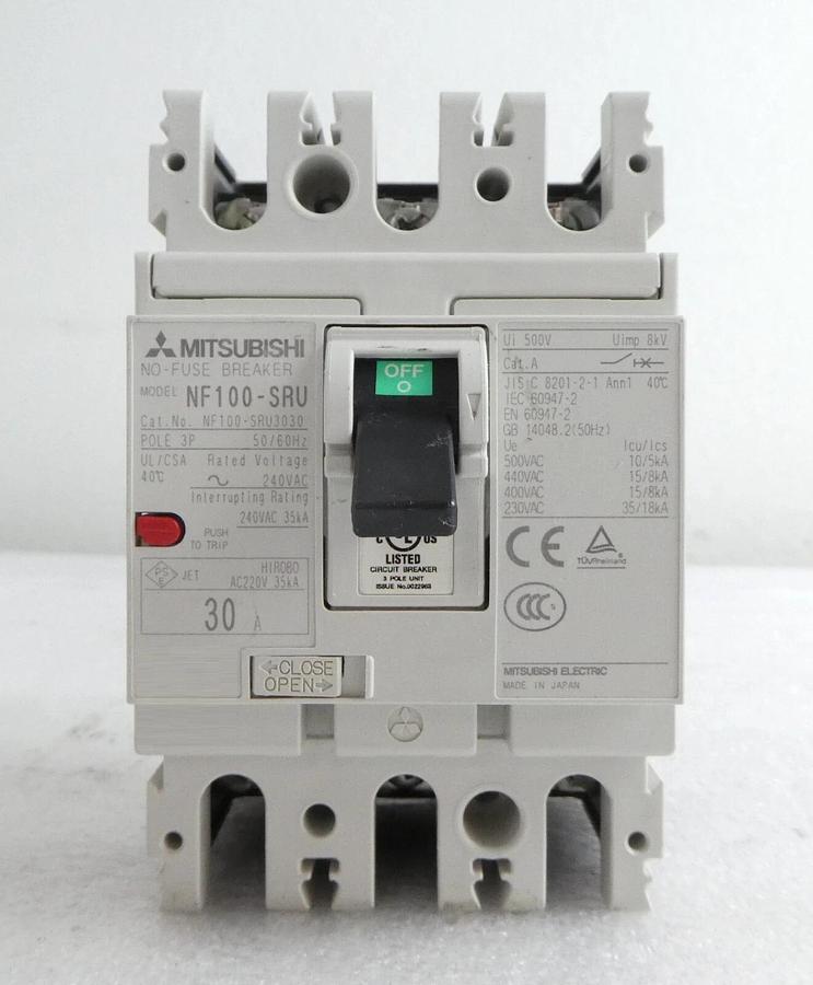 Used Mitsubishi NF100-SRU NV100-SRU Circuit Breaker Reseller Lot of 11 Working