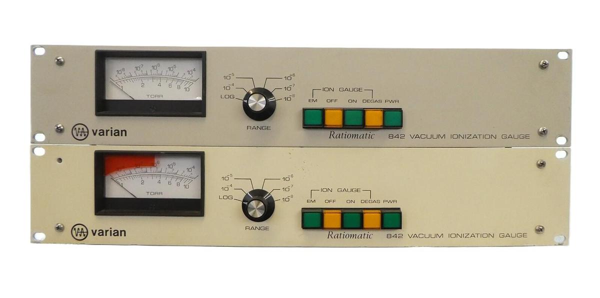 Used Varian 842 Vacuum Ionization Gauge 842 K3132-308 842-302 Lot of 2 Working Spare