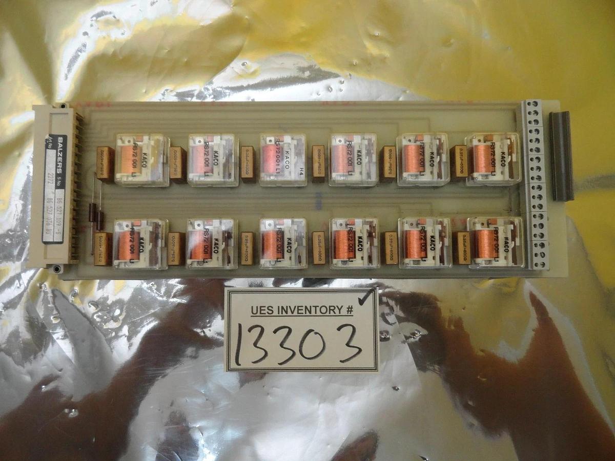 Used Balzers BG 527 036 BU 24V Relay PCB Card BG 527 109 S Used Working
