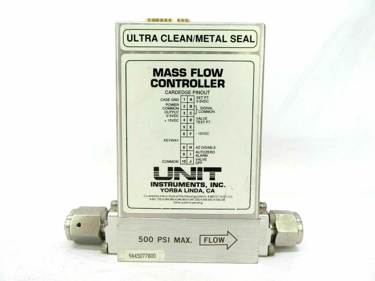 Used UNIT Instruments UFC-8160 Mass Flow Controller MFC 100 SCCM SiH2Cl2 Working