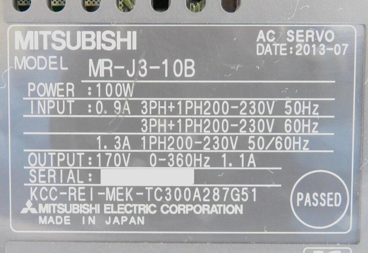 Used Mitsubishi MR-J3-10B MR-J3-40B AC Servo Drive MELSERVO Lot of 13 Working