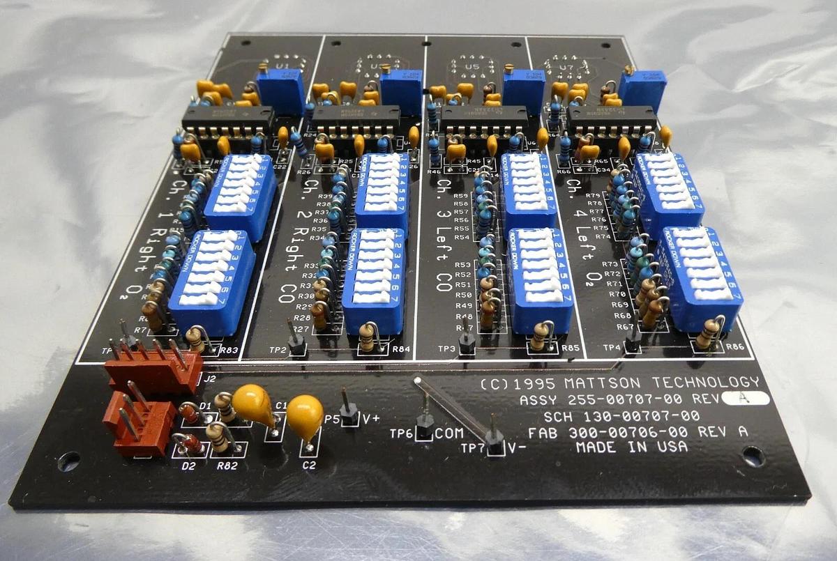Used Mattson Technology 255-00707-00 4 Channel PCB SCH 130-00707-00 Working Surplus