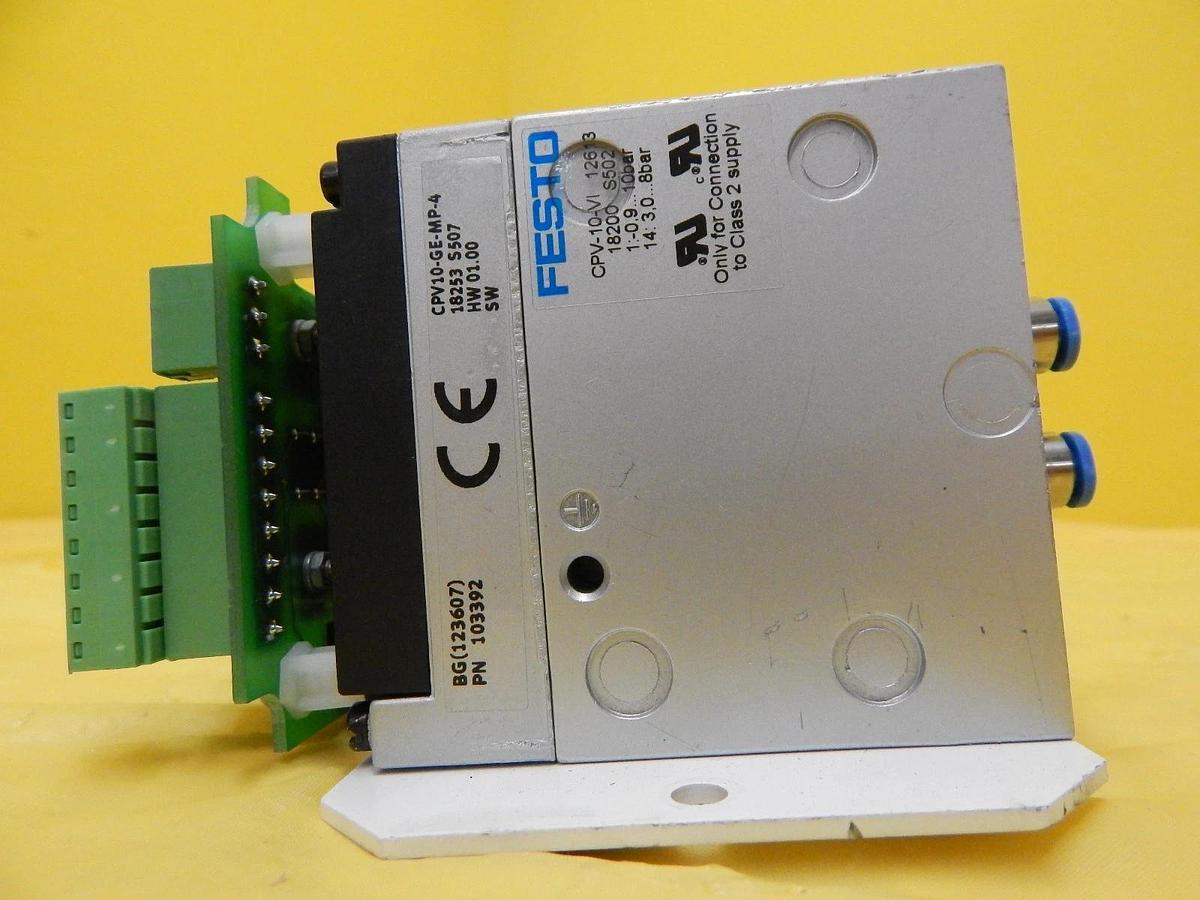 Used Festo CPV10-GE-MP-4 4-Port Pneumatic Manifold CPV-10-VI Used Working