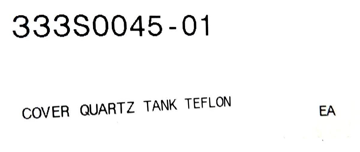 Used Semitool 333S0045-01 Quartz Teflon Tank Lid Cover Working Surplus