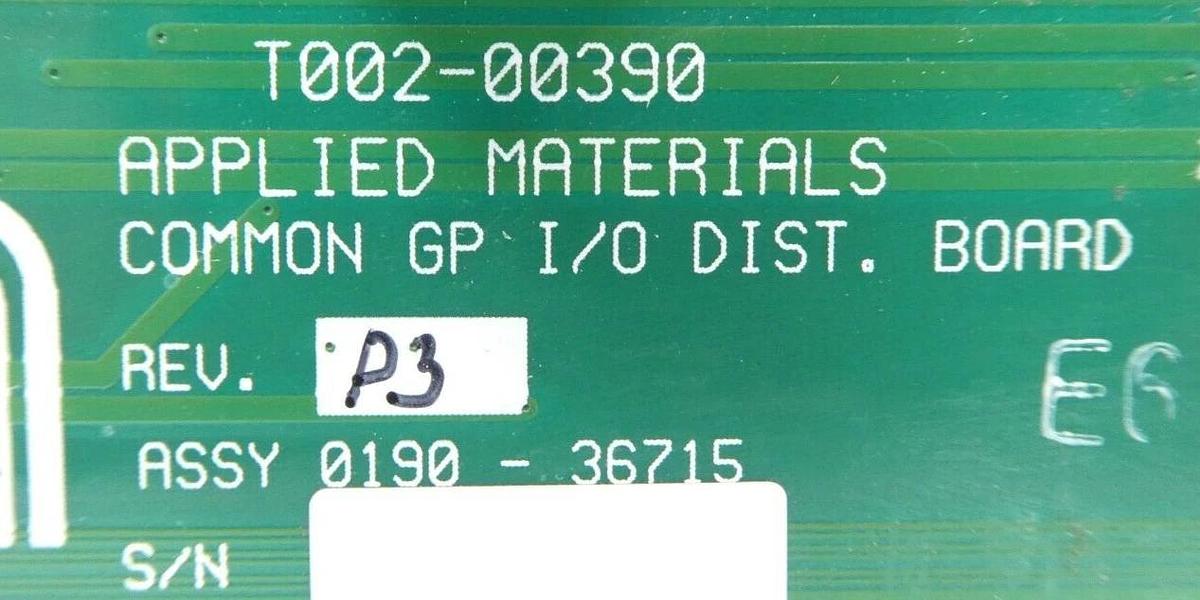 Used TeNTA Technology T002-00390 Common GP I/O Distribution PCB AMAT 0190-36715 Spare