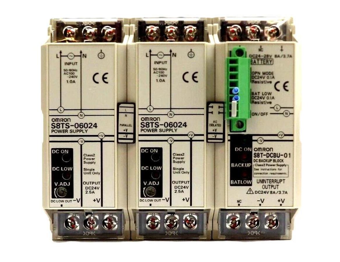 Used Omron S8T-DCBU-01 DC Backup Block Power Supply Set S8TS-06024 Working Suplus