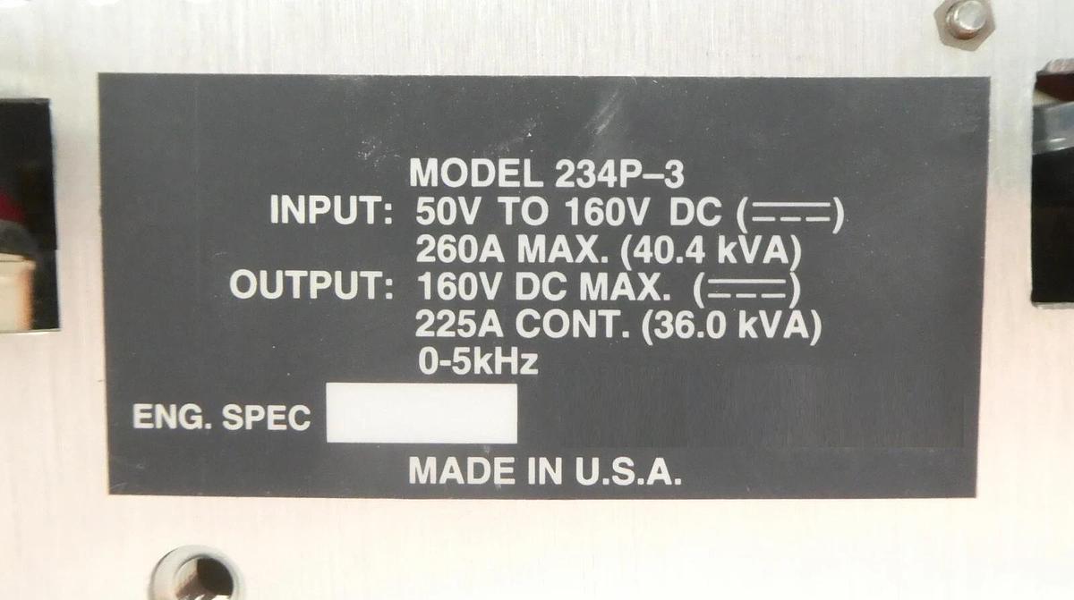 Used Copley Controls 234P-3 Gradient DC Power Amplifier Module Working Surplus