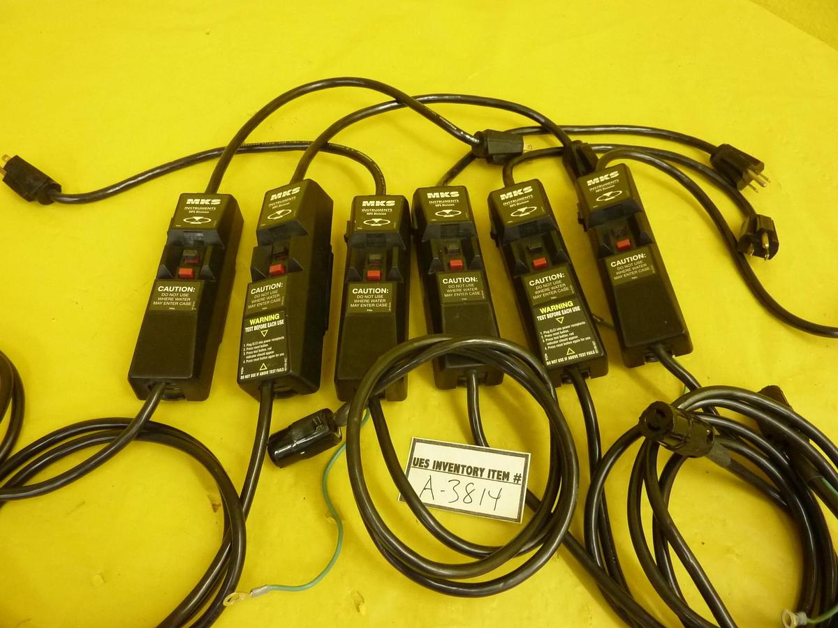 Used MKS Instruments 43PWRCORD04 Equipment Leakage Current Interrupter Lot of 6 Spare