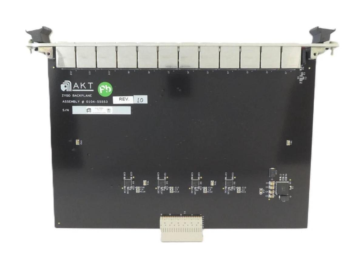 Used AKT 0104-55553 Zygo Backplane PCB Card 0114-55553 AMAT Working Surplus