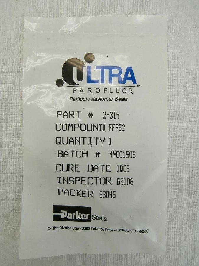Parker Seals 2-314 O-Ring Ultra Parofluor Seal FF352 Reseller Lot of 6 New