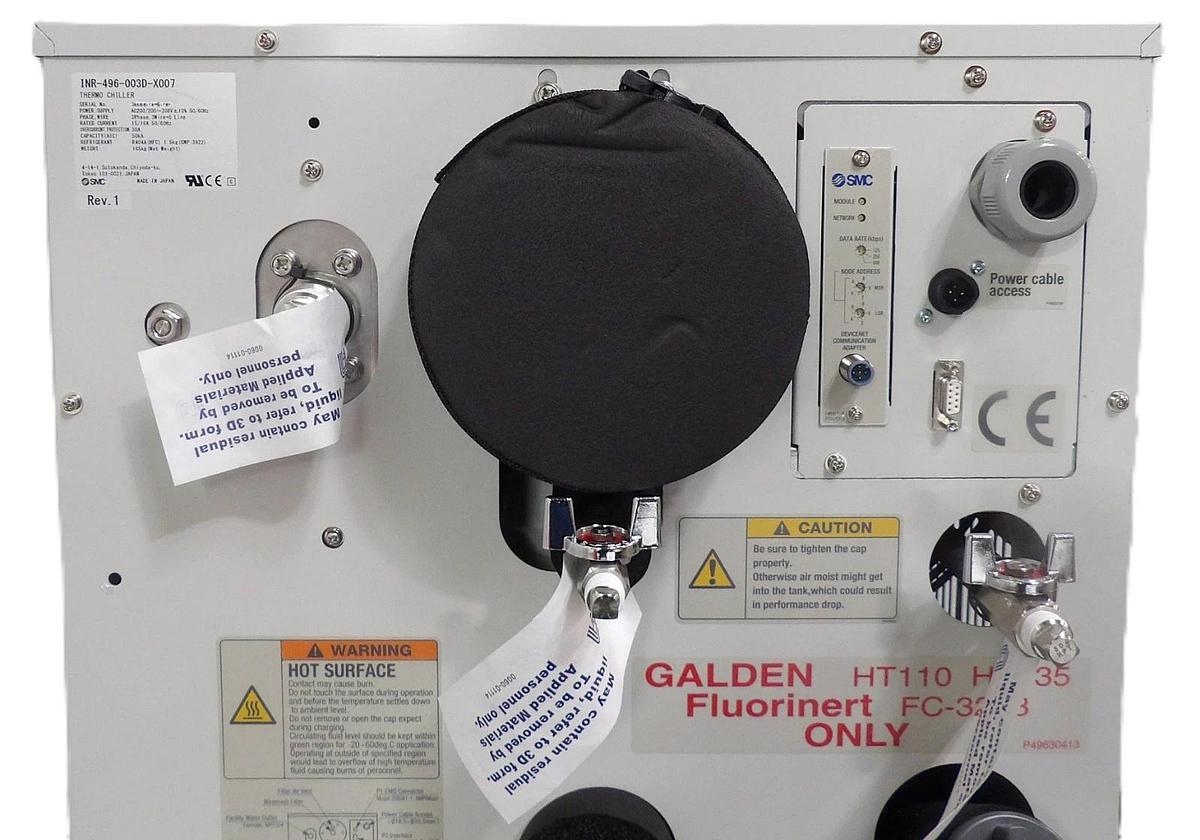 SMC INR-496-003D-X007 Recirculating Thermo Chiller Galden/Fluorinert New Spare