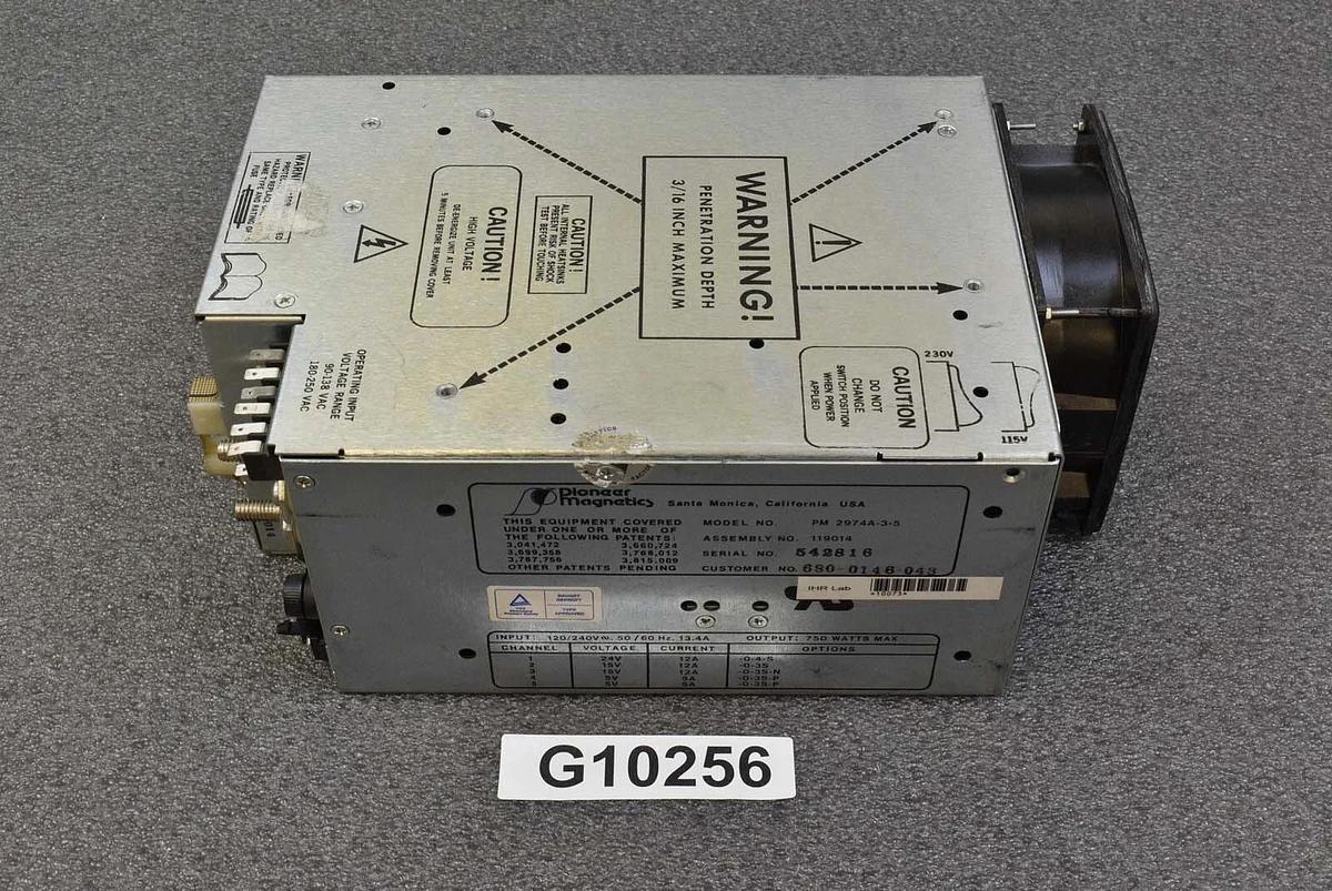 Used Pioneer Magnetics PM2974A-3-5 DC Power Supply SVG 680-0146-045 Spare Surplus