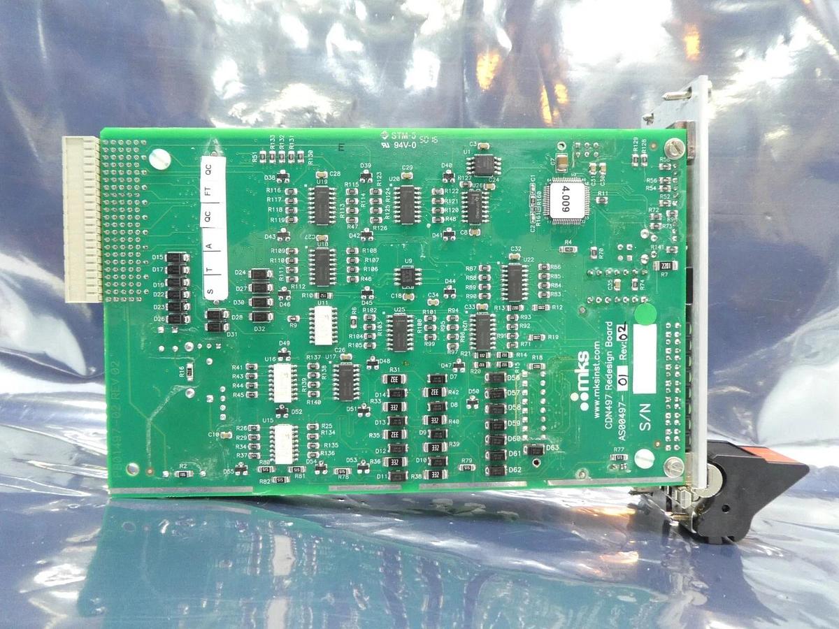 Used MKS Instruments AS01500-30 Interlock Module PCB CDN497R AMAT 0190-37947 Working
