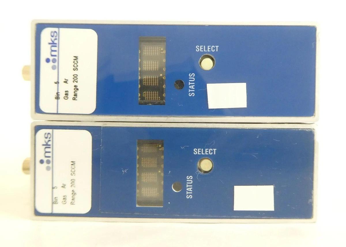 Used MKS Instruments P4B-33372 Mass Flow Controller MFC Reseller Lot of 2 Working