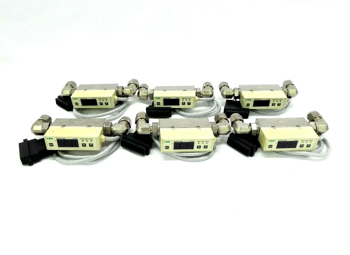 Used CKD FSM-N-050-6A RAPIDFLOW Flow Sensor FL334440 Lot of 6 Working Surplus