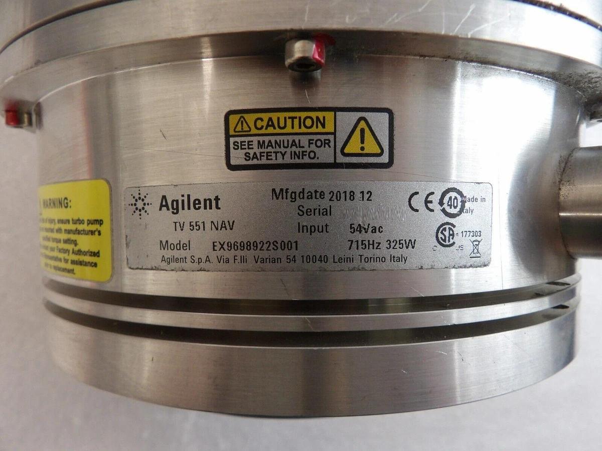 Used TV 551 NAVIGATOR Varian EX9698922S001 Turbomolecular Pump Turbo Tested Working