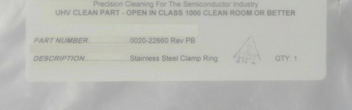 Refurbished AMAT Applied Materials 0020-22660 8" Clamp Ring SNNF R/E Exclusion Refurbished