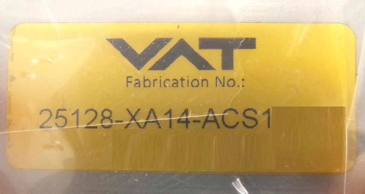 VAT 25128-XA14-ACS1 HV Inline Valve Assembly AMAT 0190-51142W New