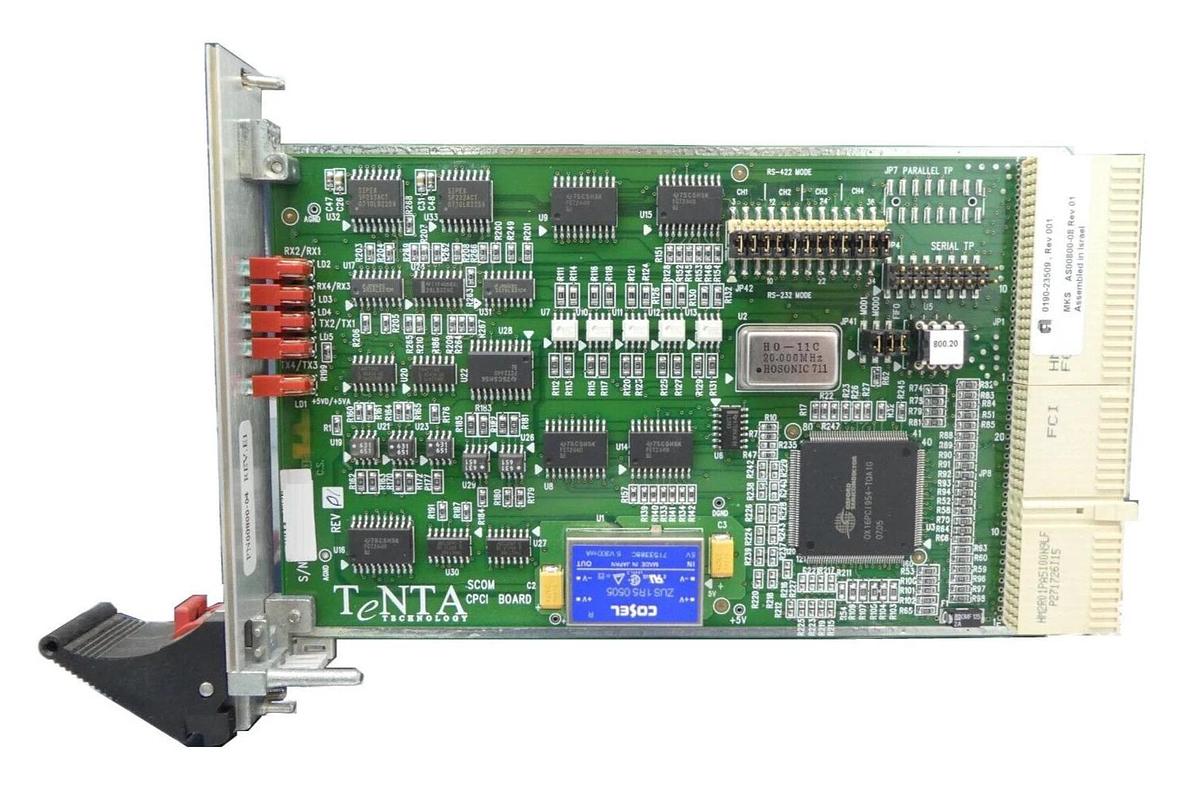 Used MKS Instruments TeNTA AS00800-08 Quad Serial PCB Card AMAT 0190-23509 Working