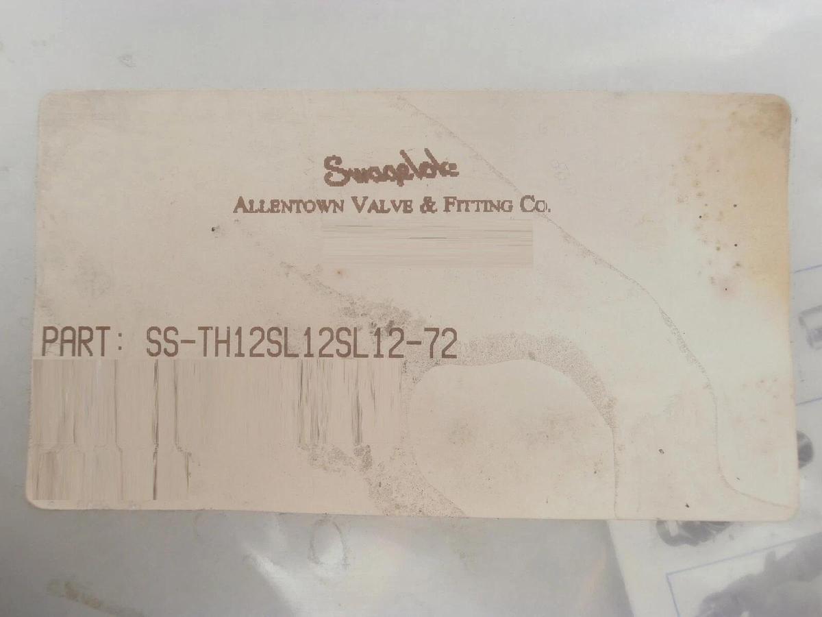 Swagelok SS-TH12SL12SL12-72 SS Braided PTFE Hose T Series Tube Fittings 72" New