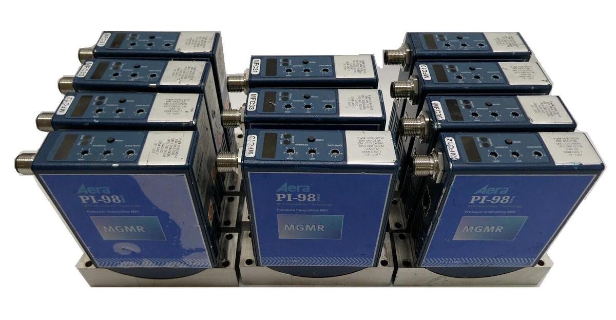 Used Aera PI-98 Mass Flow Controller MFC AMAT 0190-34214 Reseller Lot of 11 Working