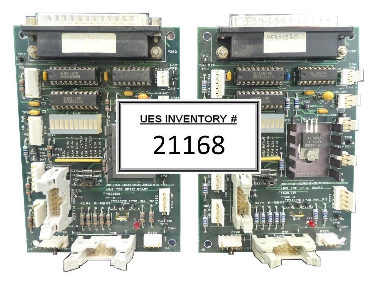Used Bio-Rad Y5301261 AIMS Top Optic PCB Y5301260 Lot of 2 Quaestor Q7 Working Spare