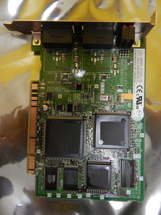 Used Mitsubishi Q80BD-J71LP21-25 PLC MELSECNET/H Interface PCB BD808C121G51 Used