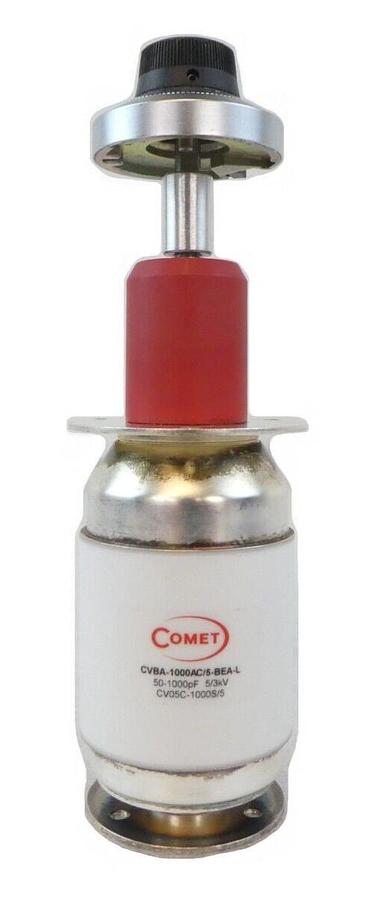 Used Comet CVBA-1000AC/5BEA-L RF Variable Vacuum Capacitor 50-500pF 25/15kV Working