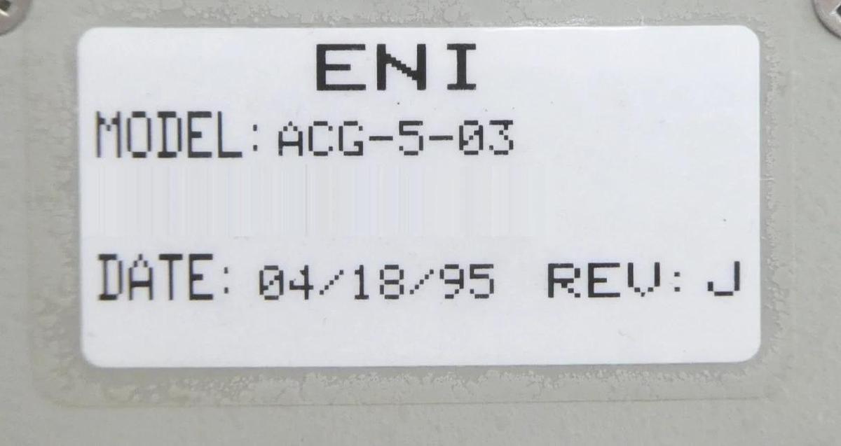 Used ENI ACG-5-03 RF Generator ACG-5 XL Untested As-Is