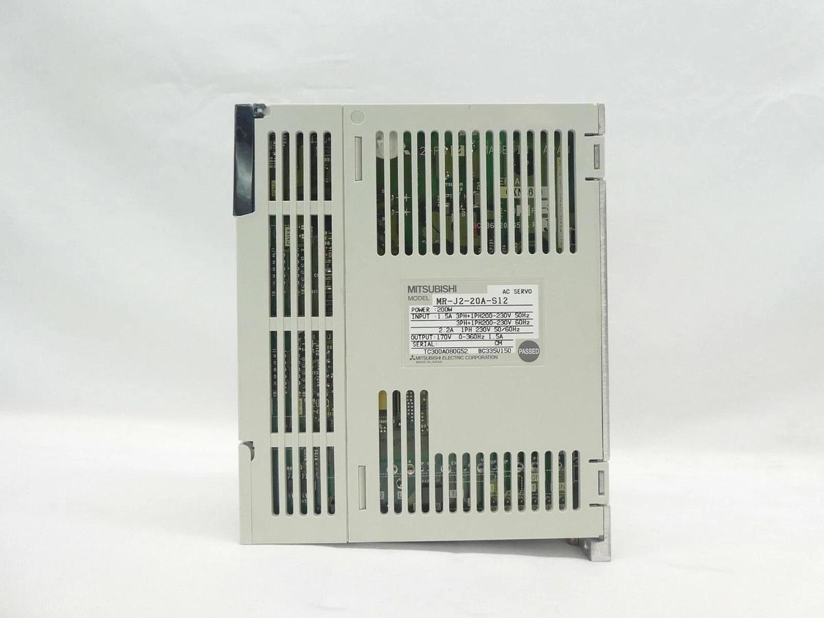 Used Mitsubishi Electric MR-J2-20A-S12 AC Servo Drive MELSERVO Working Surplus