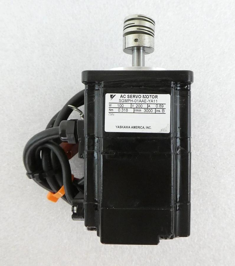 Used Yaskawa Electric SGMPH-01AAE-YA11 AC Servo Motor Reseller Lot of 2 Working