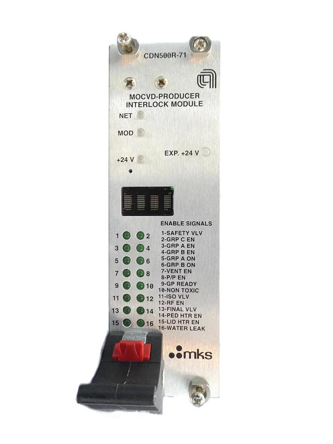 Used MKS Instruments AS01500-71 Interlock Module PCB Card CDN500R-71 AMAT 0190-38266