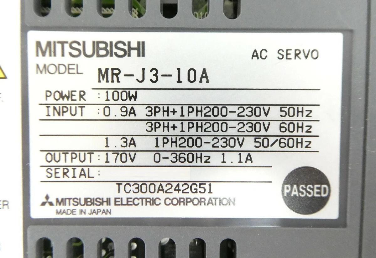 Used Mitsubishi MR-J3-10A AC Servo Amplifier MELSERVO Nikon NSR FX-601F Working Spare