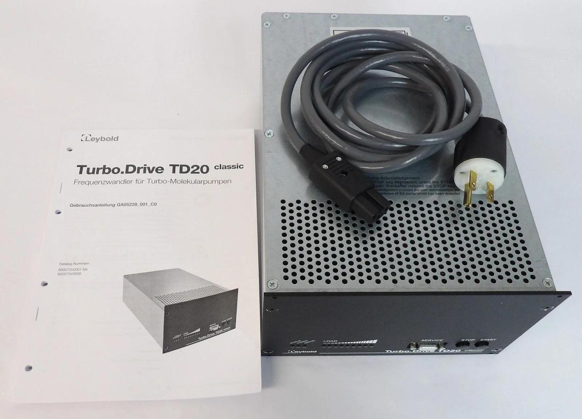 TURBO.DRIVE TD20 Leybold 800075V0001 Turbomolecular Pump Controller Turbo New