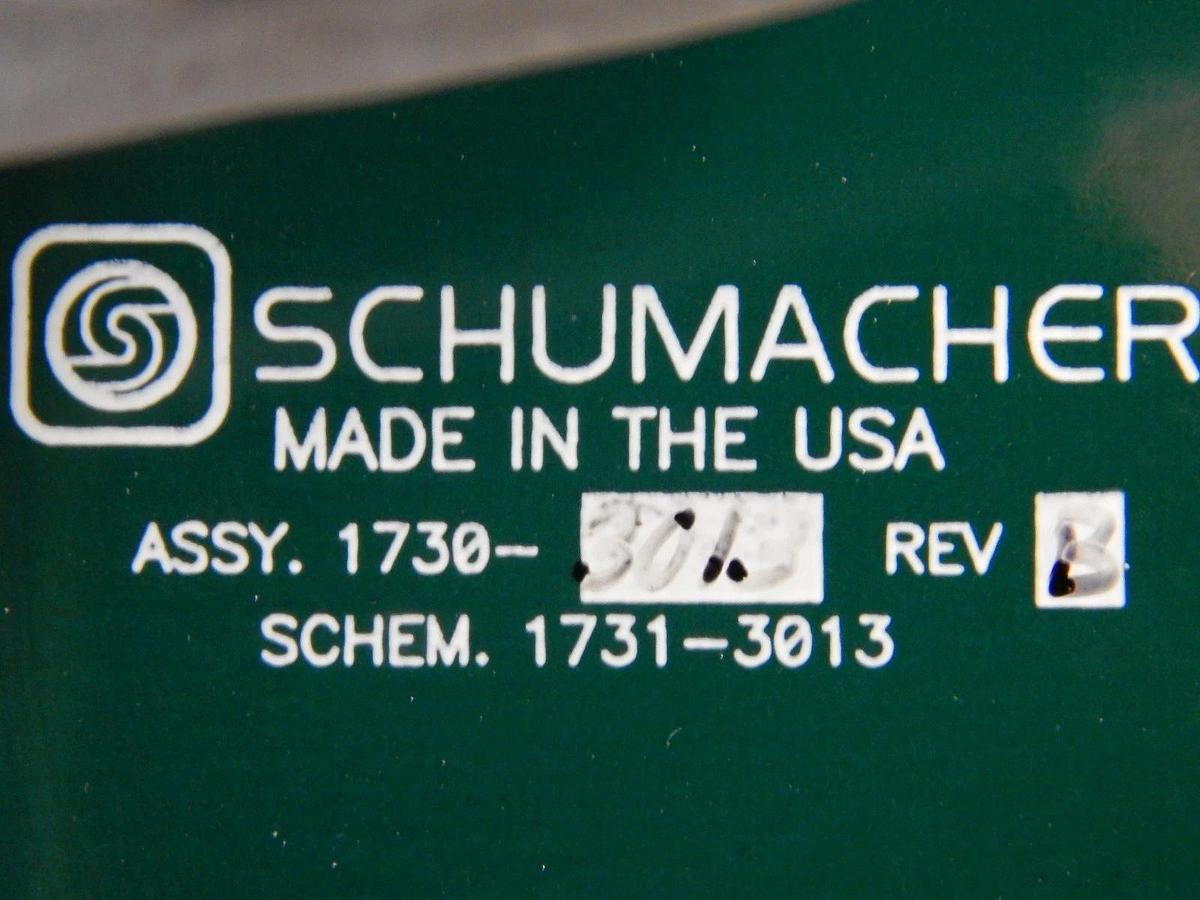 Used Schumacher 1730-3013 Vacuum System Control Panel Assembly Working Surplus