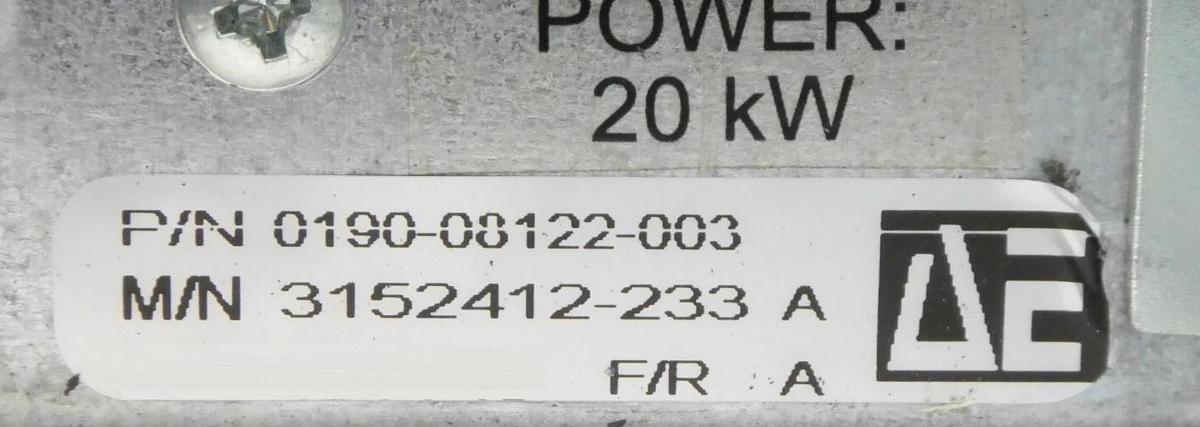 Used MDX Pinnacle 20kW AE Advanced Energy 3152412-233 Generator Tested Working