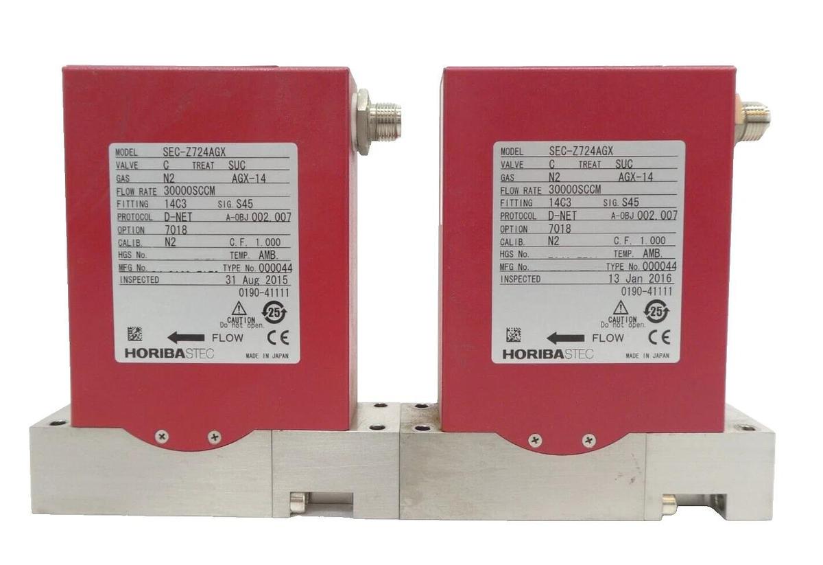 Used Horiba STEC Z700 Mass Flow Controller MFC SEC-Z714AGX SEC-Z724AGX Lot of 7