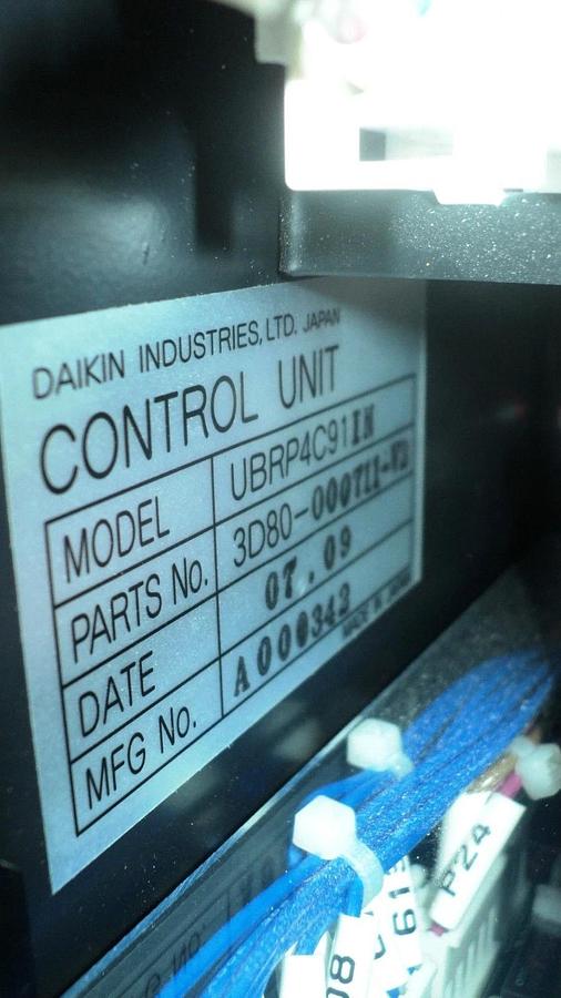 Used Daikin Industries 3D80-00711-V2 Control Unit UBRP4C91IN Used Working