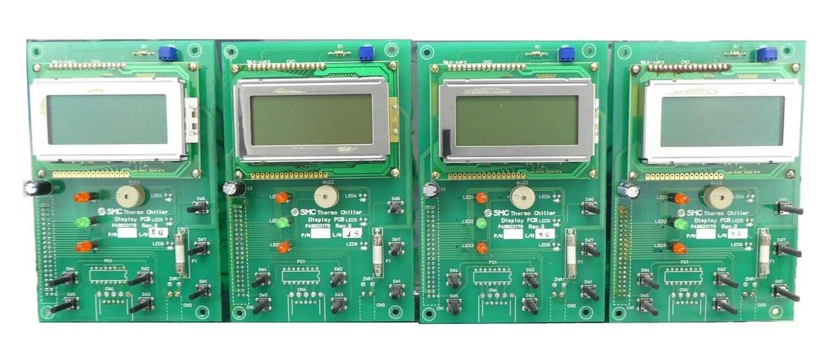 Used SMC P49822179 Thermo Chiller Display PCB Reseller Lot of 4 Working Surplus