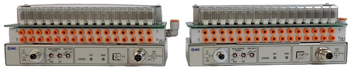 Used SMC IN587-16 32-Point EtherCAT Pneumatic Manifold Lot of 2 Working Surplus