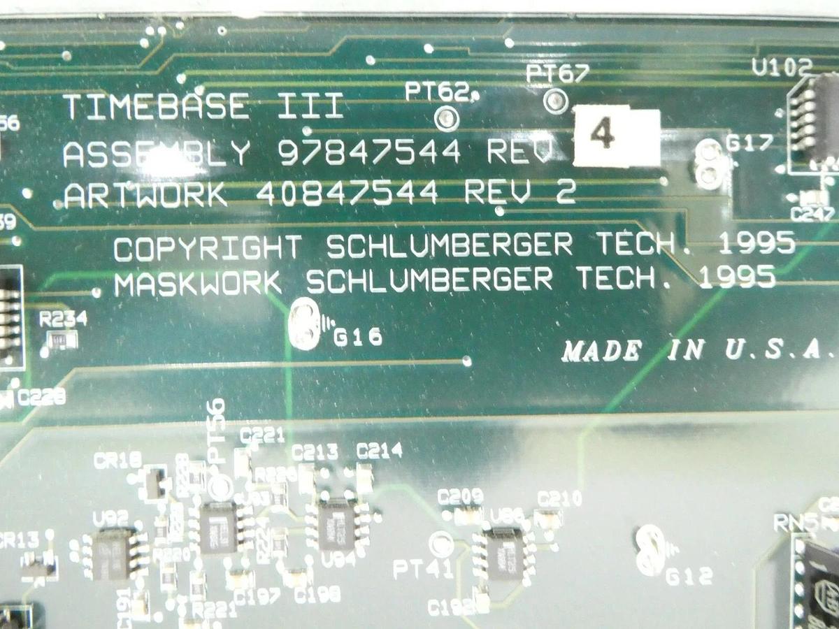 Used Schlumberger 97847544 TIMEBASE III PCB Card 40847544 IDS-1000 Working Spare