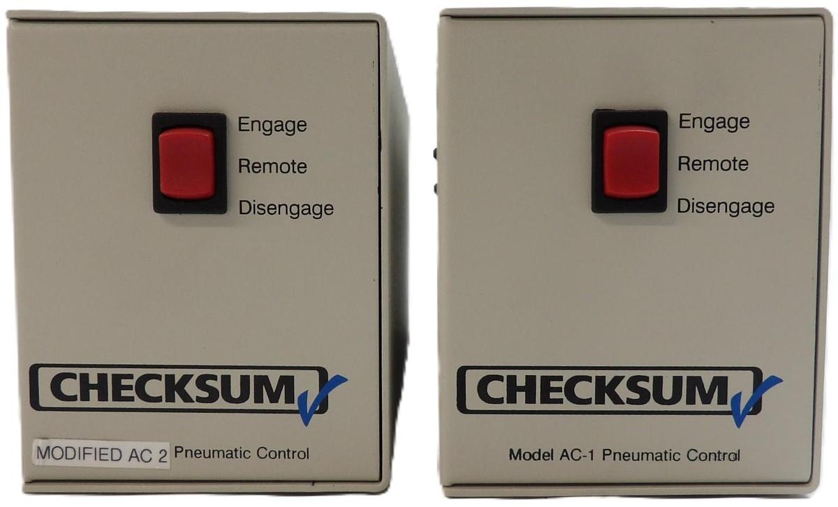 Used Checksum Model AC-1 Pneumatic Control Lot of 2 Working