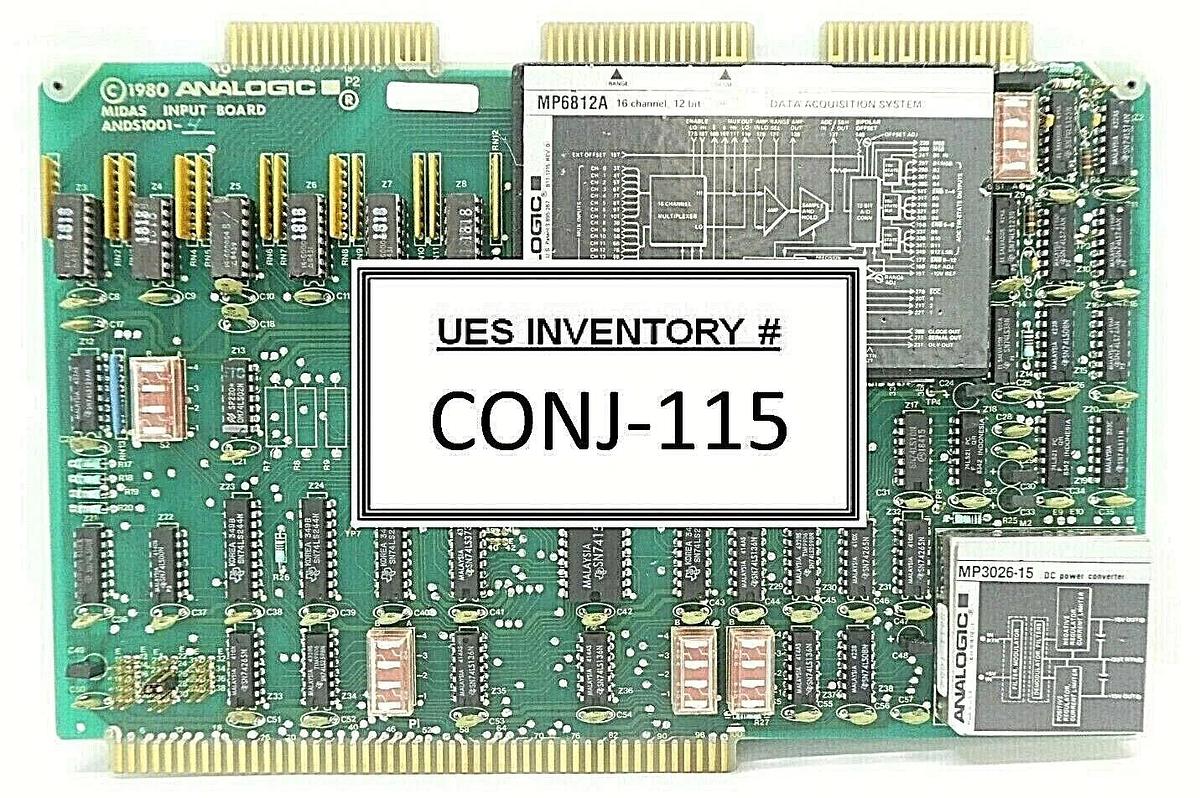Used Analogic D4-8623 Midas Input Board PCB ANDS1001-4 Rev. 3 Varian F9092001 Working