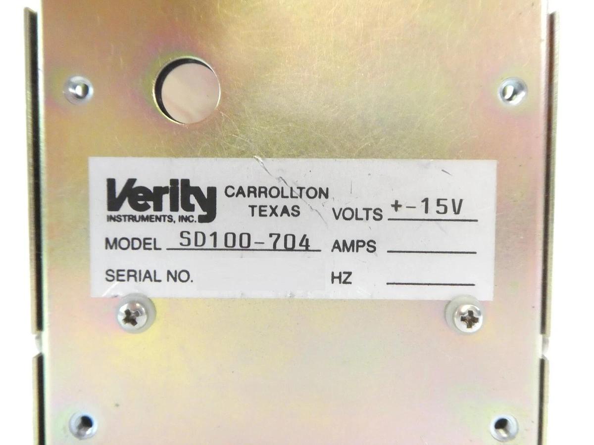 Used Verity Instruments SD100-704 PMT Detector Head Novellus 27-00184-00 Working